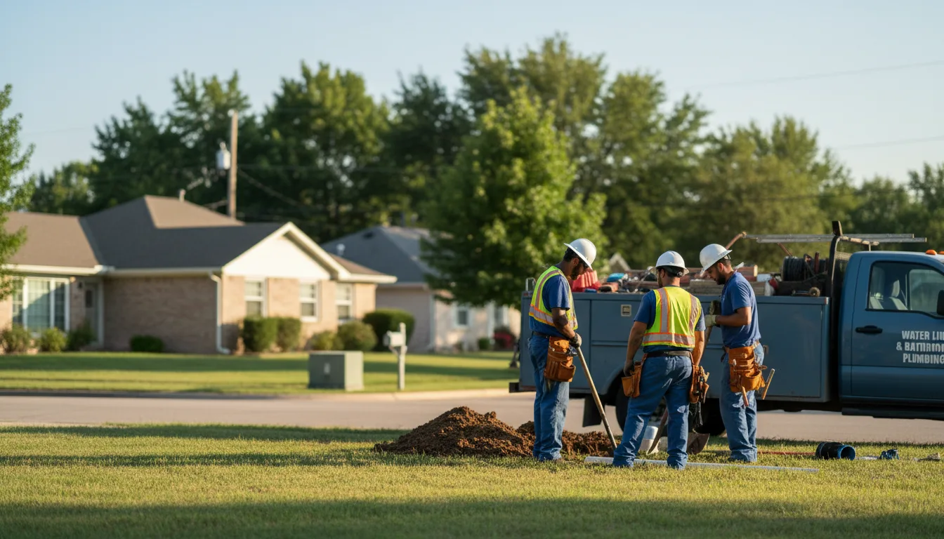 Residential water line and bathroom plumbing service in Antioch, IL
